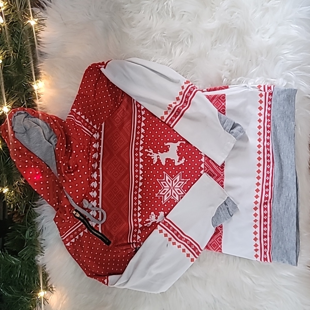 Girls christmas hooded shirt